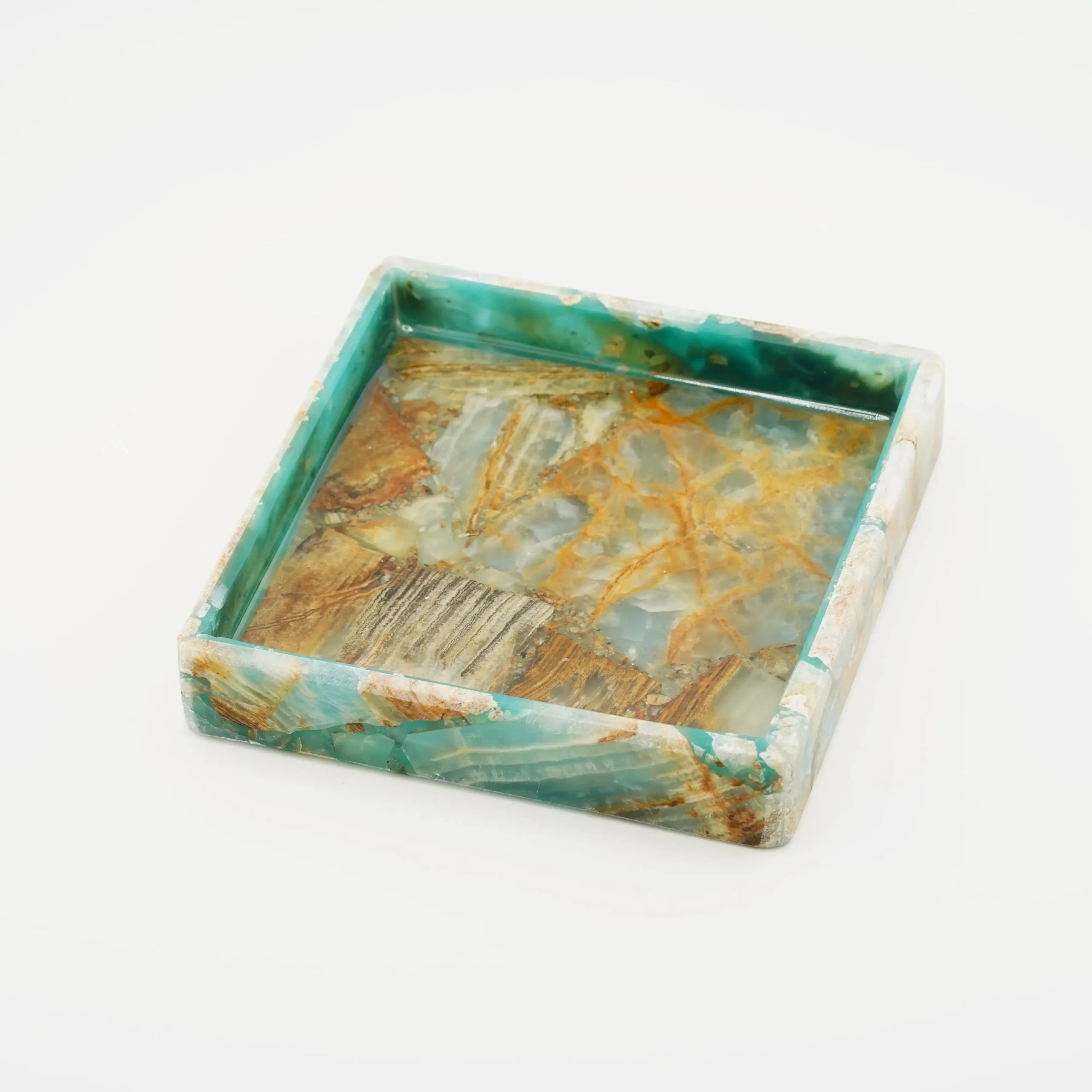 Blue Calcite Tray Size - 5 Inch X 5 Inch