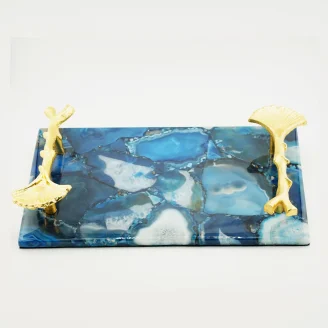 Blue Onyx Serving Tray Size - 7 Inch - 11 Inch