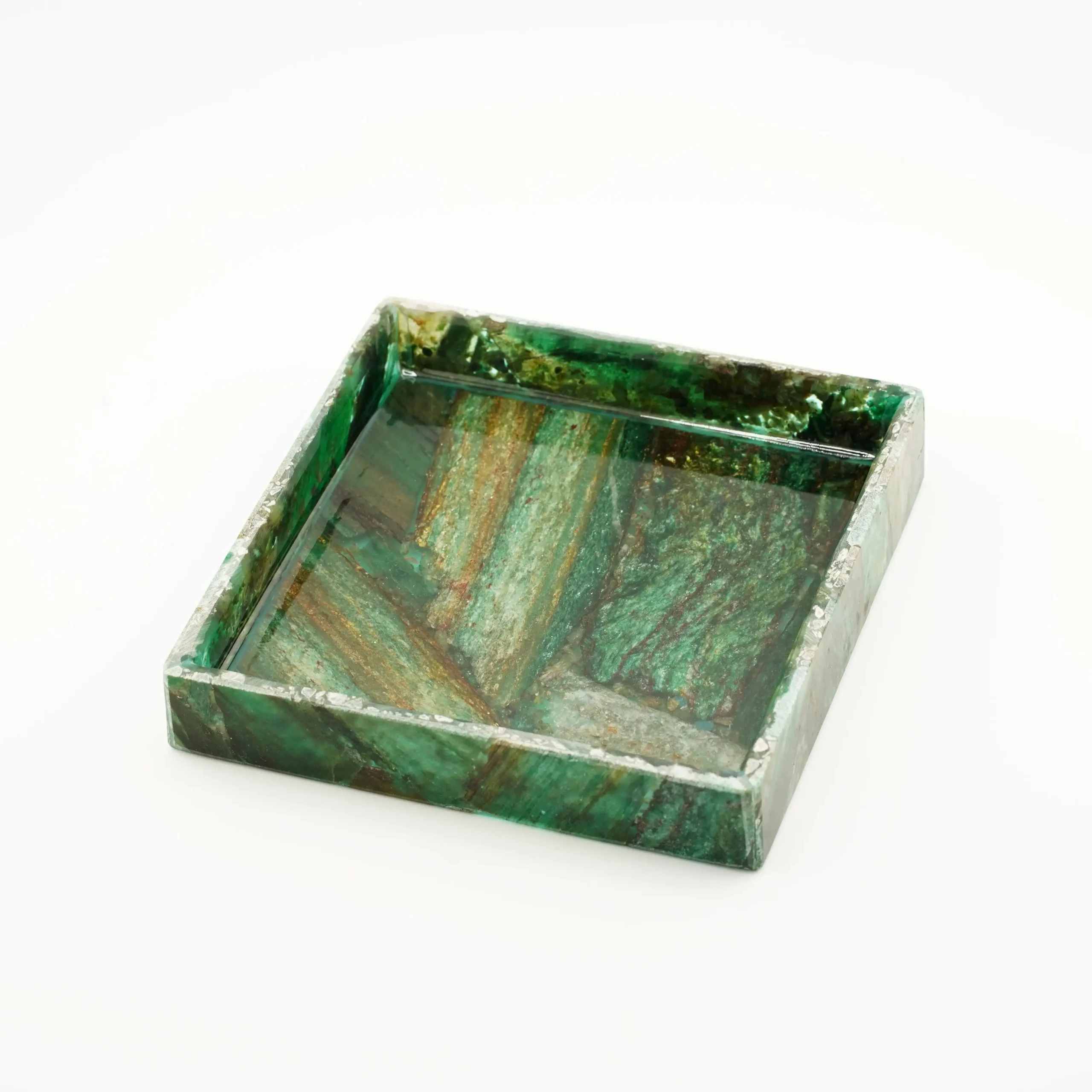 Green Aventurine Tray Size - 5 Inch X 5 Inch.