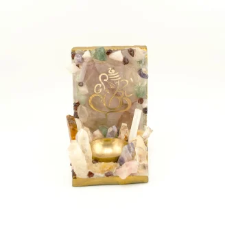 Multi Crystal Ganesha Mandir Size 4 Inch