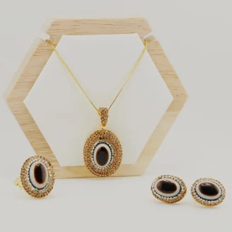 Black Sulaimani Jewellery Set