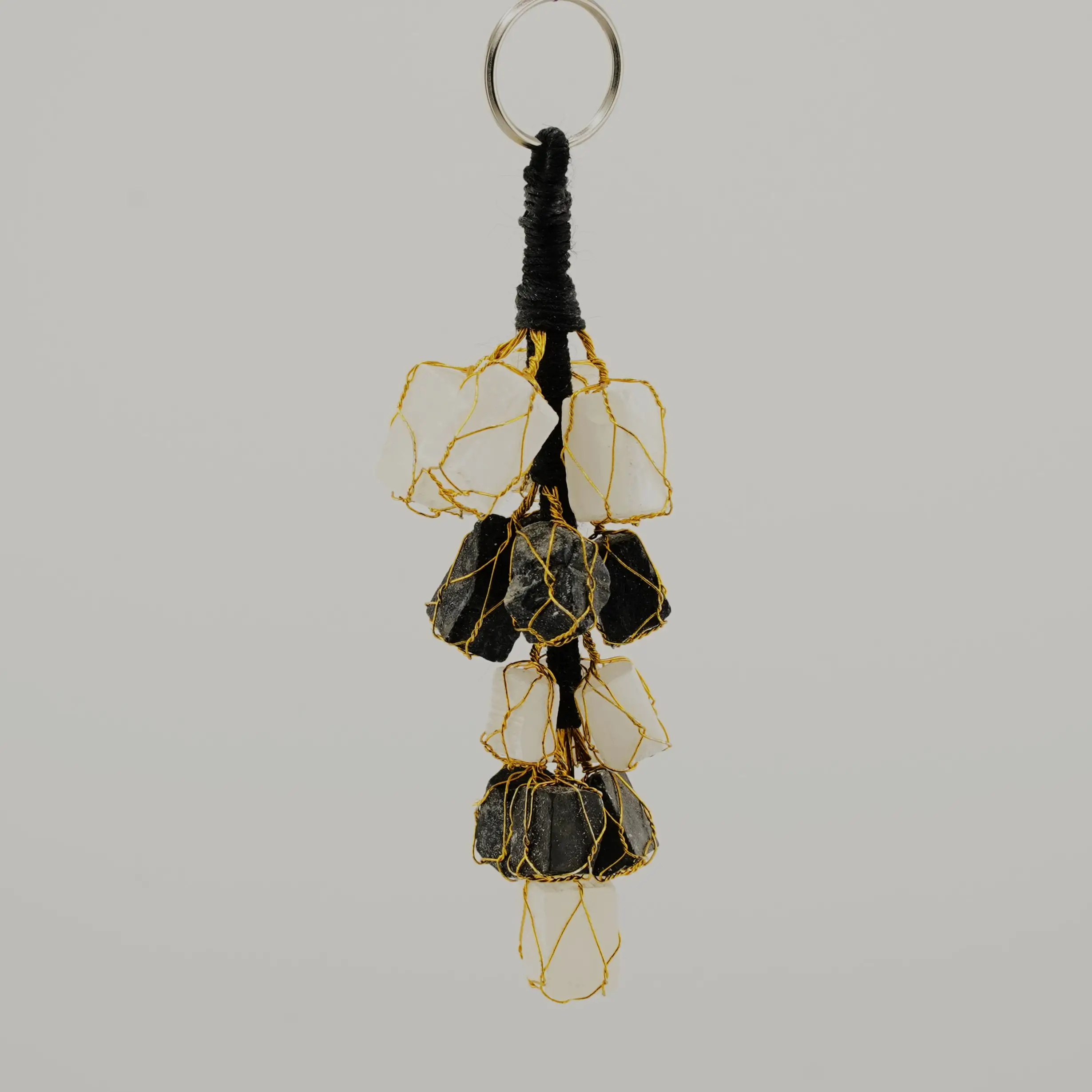 Black Tourmaline and Selenite Hanging