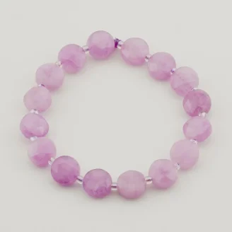 Kunzite Diamond Cut Faceted Bracelet