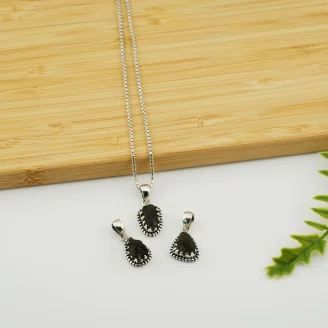 Moldavite Silver Pendant Type 2.