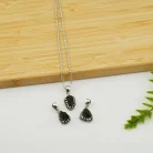 Moldavite Silver Pendant Type 2.