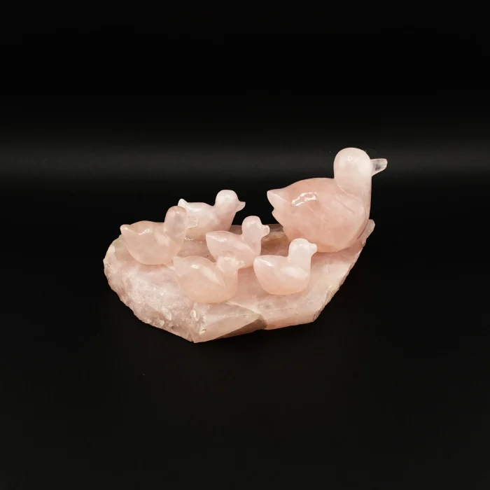 Rose Quartz Duck Family 623 Grams