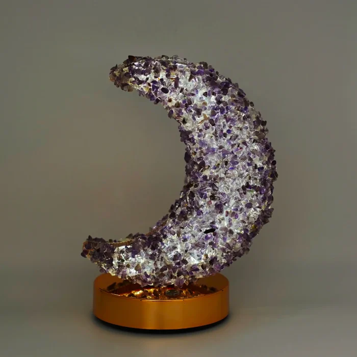 Amethyst Moon Lamp.