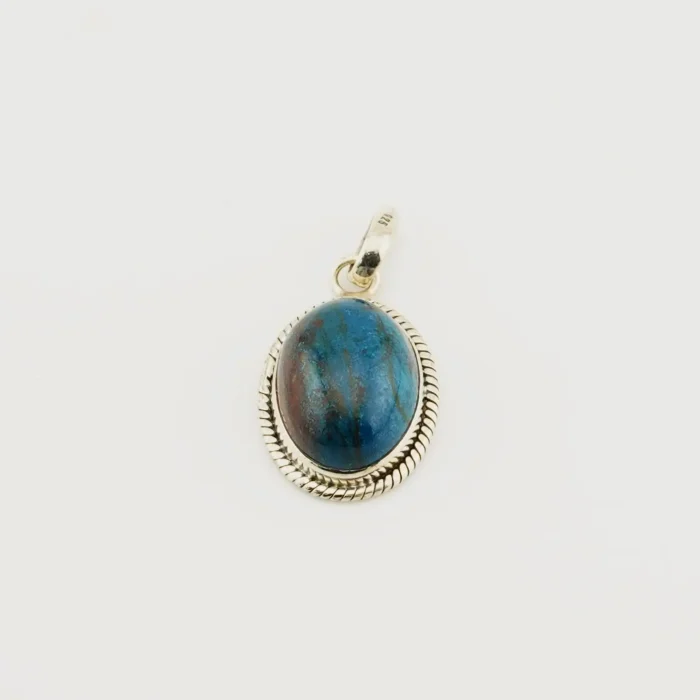 Azurite Silver Pendant