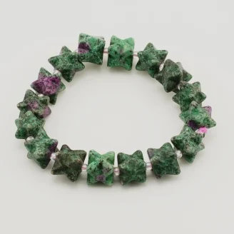 Ruby Zoisite Merkaba Bracelet