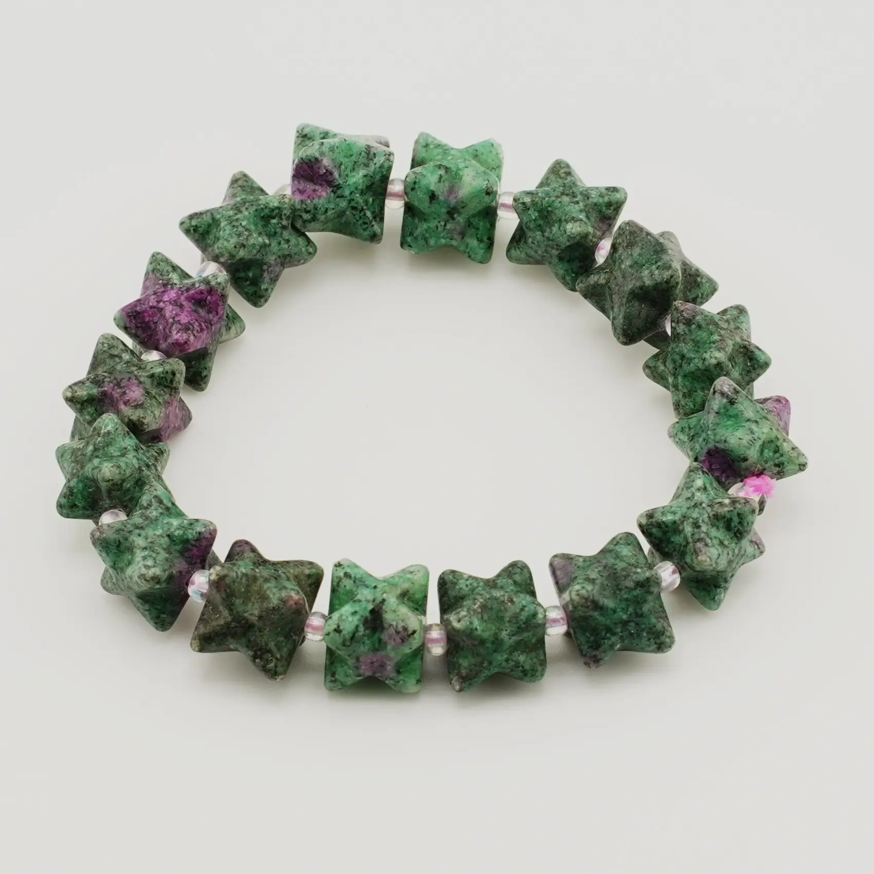 Ruby Zoisite Merkaba Bracelet