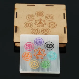 Selenite Charging Plate Seven Chakra