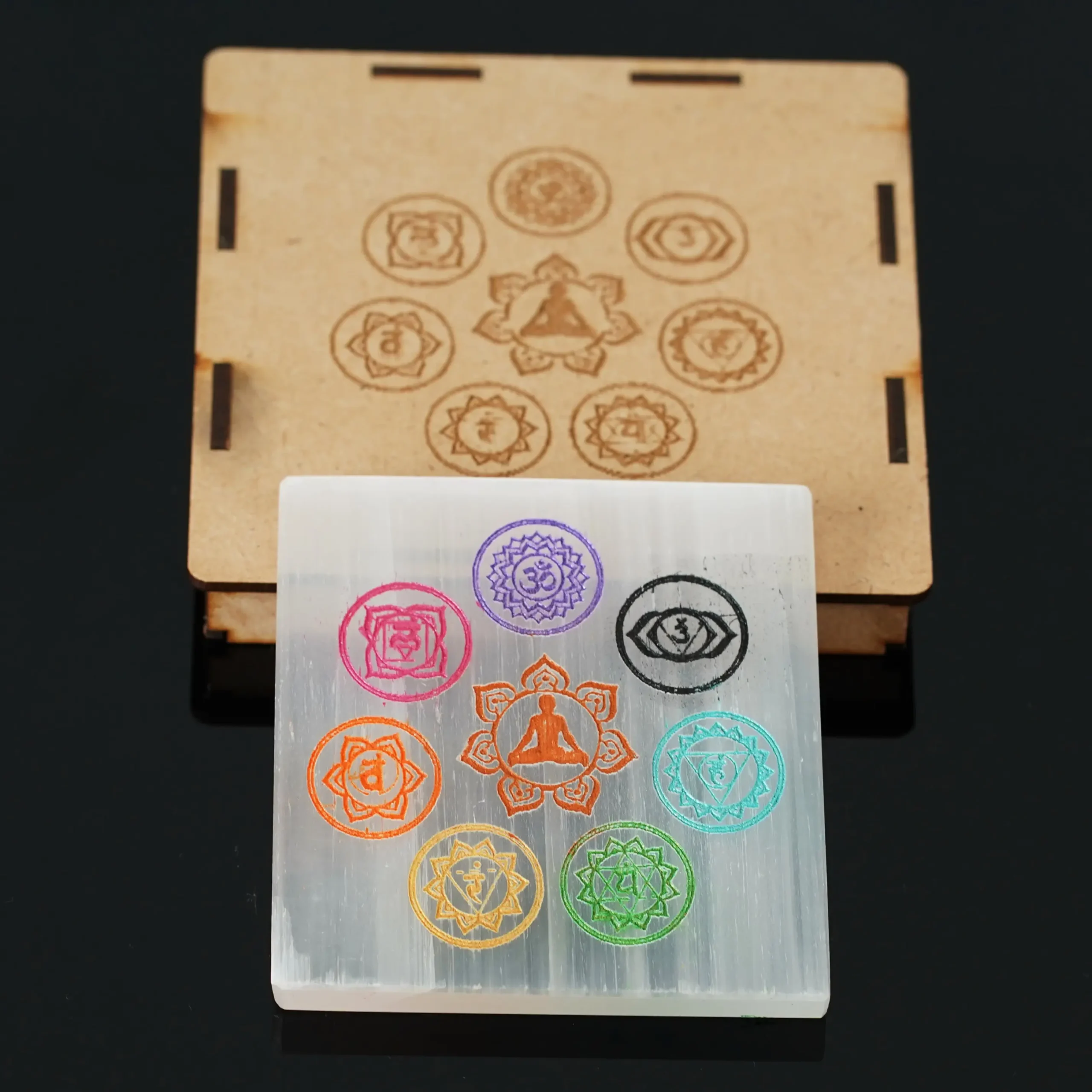 Selenite Charging Plate Seven Chakra