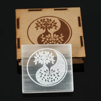 Selenite Charging Plate Tree Of Life