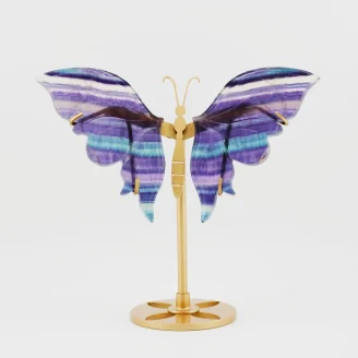 Multi Flourite Butterfly Size 3.5 Inches(A1)