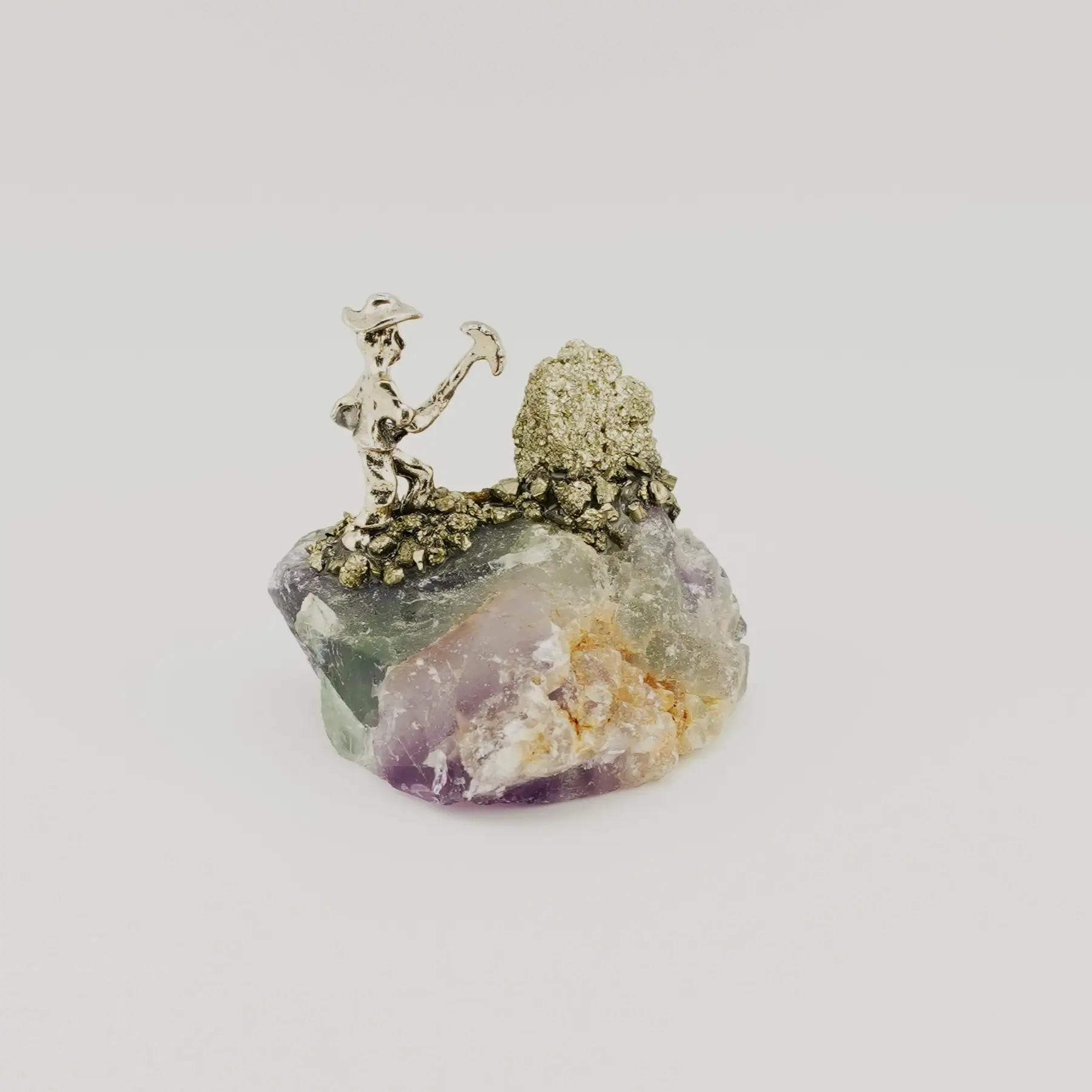 Multi Flourite Pyrite Miner