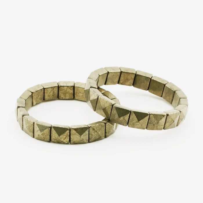 Pyrite Pyramid Shape Bracelet