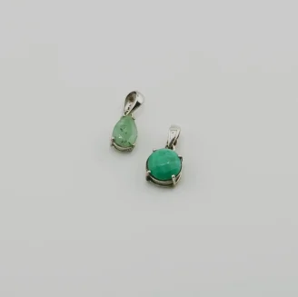 Chrysoprase Silver Pendant