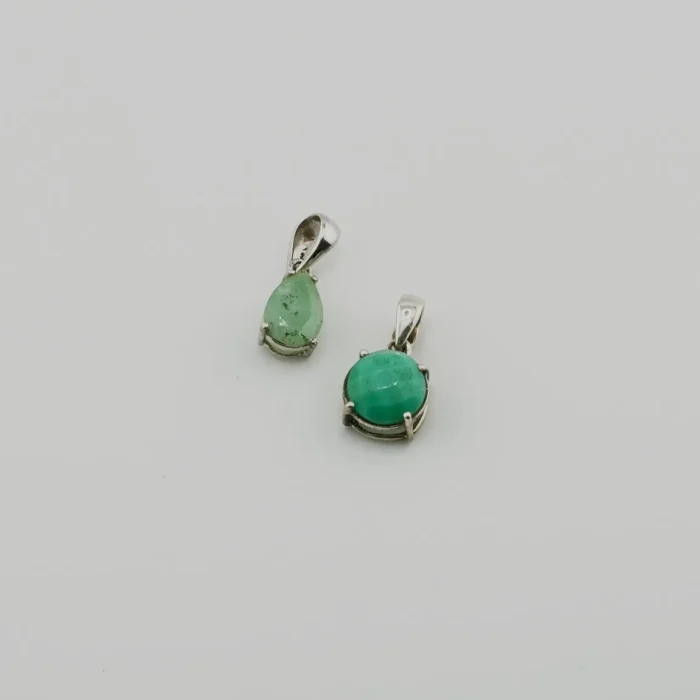Chrysoprase Silver Pendant
