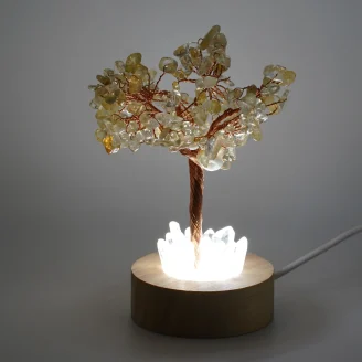 Citrine Clear Quartz Lamp Size 4 Inch