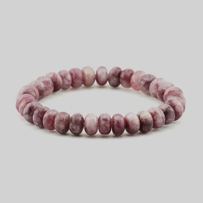 Lepidolite Button Shape Bracelet Lepidolite Button Shape Bracelet