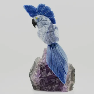 Sodalite , Green Aventurine , Amethyst Parrot 6.5 Inches