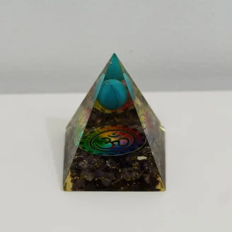 Throat and Crown Chakra Balance Orgonite Pyramid