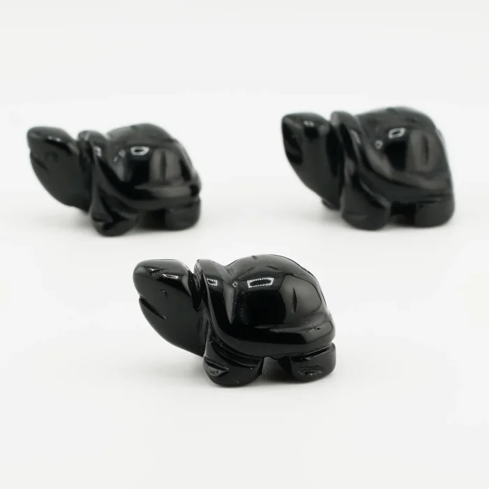Black Obsidian Tortoise Size 1.5 Inches Black Obsidian Tortoise Size 1.5 Inches