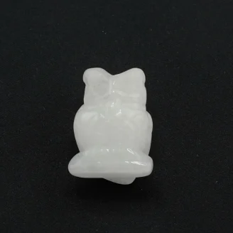 Clear Quartz Owl Size 1.5 Inches