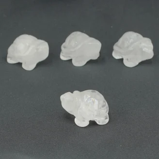Clear Quartz Tortoise Size 1.5 Inches