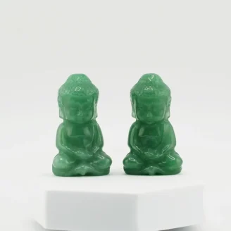 Green Aventurin Laughing Buddha Size 2 Inches
