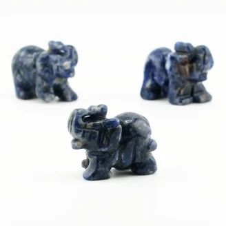 Sodalite Elephant Size 1.5 Inches