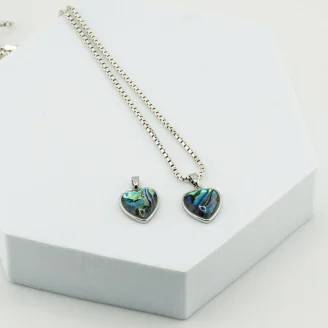 Abalone Shell Heart Shape Pendant Small