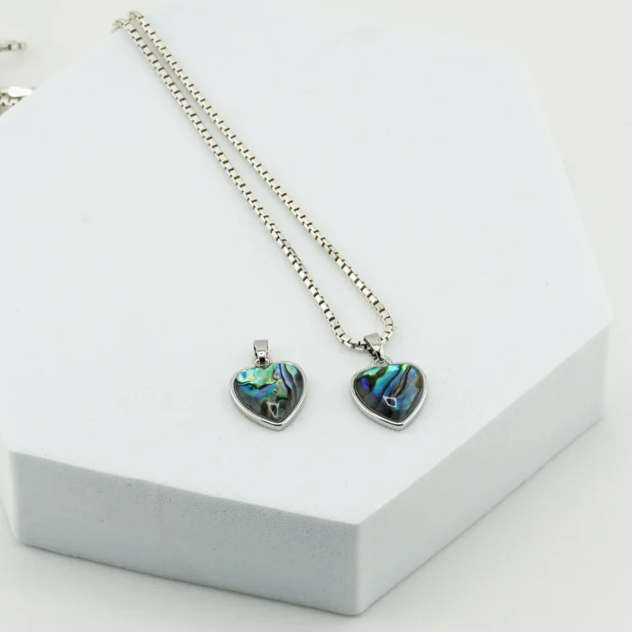 Abalone Shell Heart Shape Pendant Small