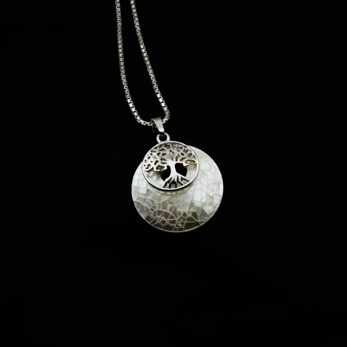 Mother Of Pearl Tree Of Life Symbol Pendant