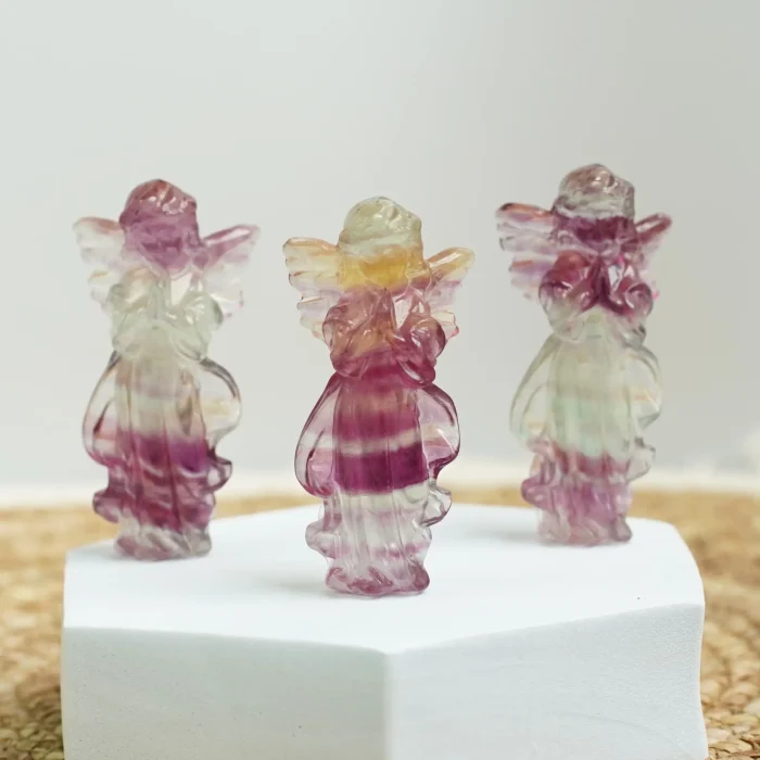 Multi-Fluorite Guardian Angel Size 3 Inches
