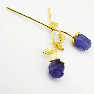 Purple Fluorite Rose