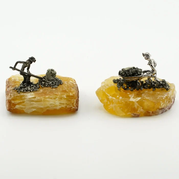 Yellow Fluorite Miner