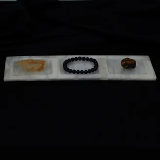 Selenite Compact Tray Size 11X4 Inches (A)